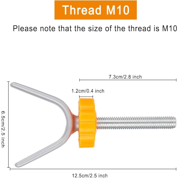 Kierteitetyt Spindle-tangot M10 Vauvanporttien Ruuvitangot Vauvan Turvaportin Kiinnitys