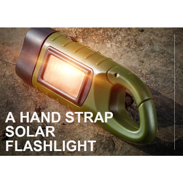 Hand Cranking Solar Powered Rechargeable Flashlight Emergency Led