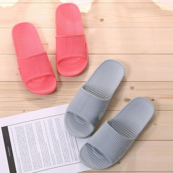 Unisex Hemmaslippers Sommar Inomhus Golvslippers Halkfria Slippers Par