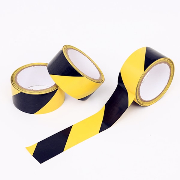 2 förpackningar, varningstejp, 4,5 cm*16 m, gul - svart