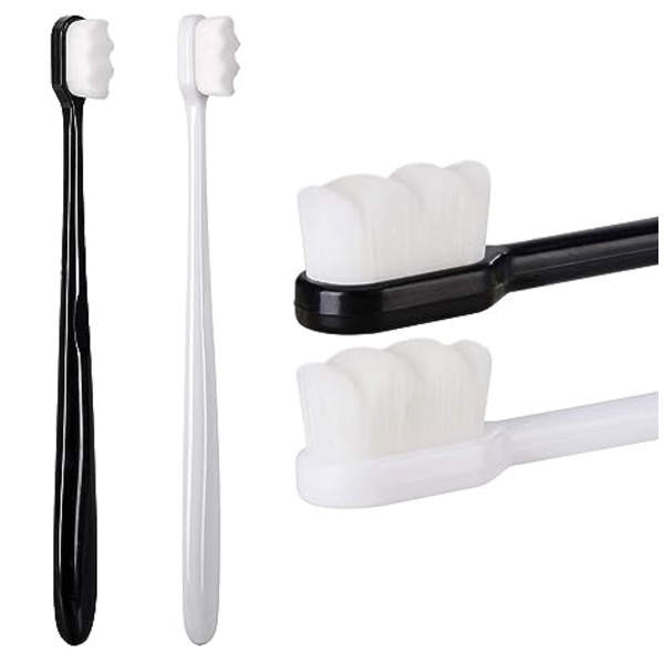 Extra mjuk tandborste, (4-pack) Micro Nano manuella tandborstar