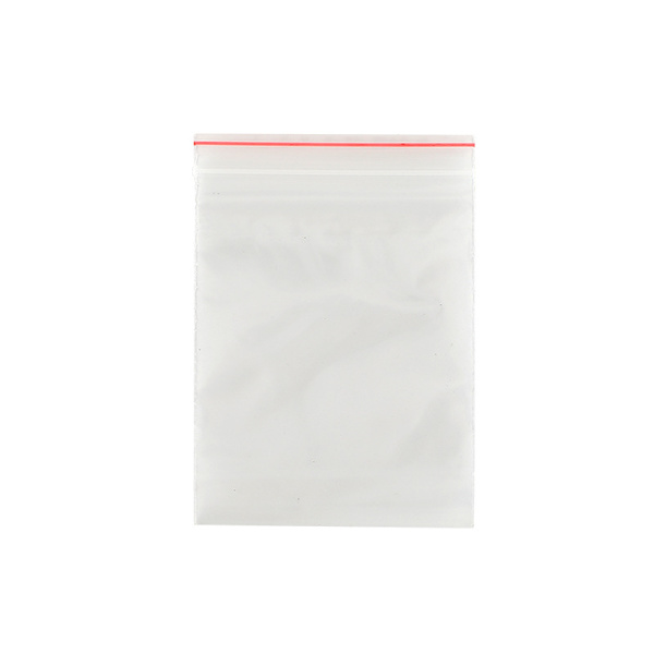 Förpackning med 100 st, tryckförslutningsbara påsar 7 x 10 cm återförslutningsbara poly-påsar