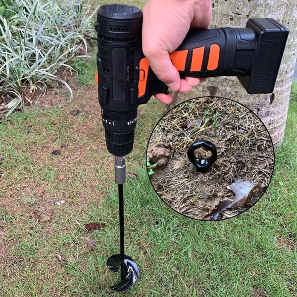 Markankare i 2-pack, 38 cm långa, kraftiga markankare, perfekta för tält, paviljonger, skydd, studsmattor och gungor