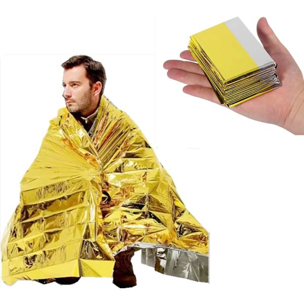 Camping Emergency Blankets, 4 st Nödfiltar för Överlevnadsfilt, Em