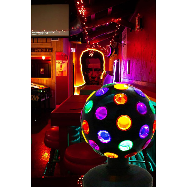 Discokula lampa 360 graders roterande rörelse flerfärgad växlande magi KTV Fash Light Perfekt för fest bar, rekvisita, heminredning, dans, spelrekvisita, stressavlastare eller Dj julljuseffekt