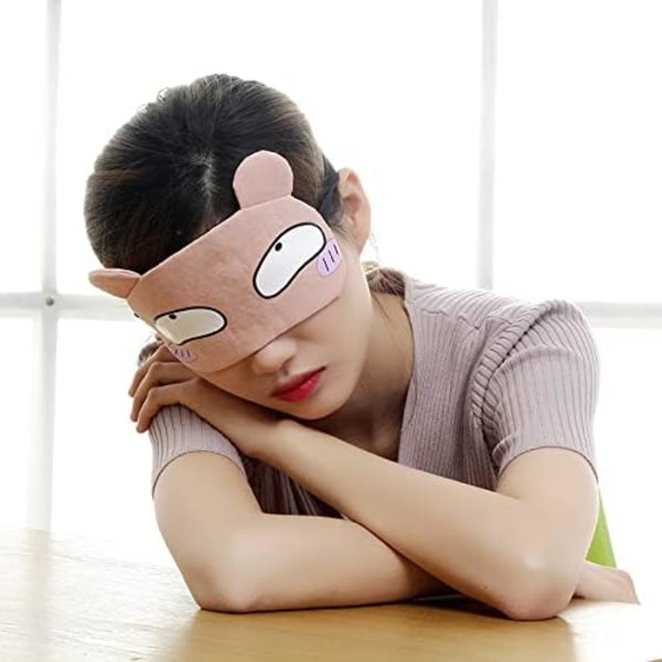 4-Pack Cute Sleeping Eye Mask Soft Fluffy Mask Eye Mask Shield Tr