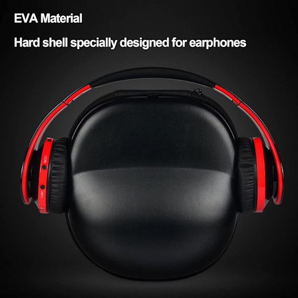 Hård resväska för hörlurar, resefodral för over-the-ear-hörlurar, hopfällbara hörlurar