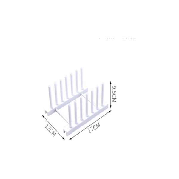 Muovista valmistettu astiankuivausteline, astiankuivausritilä, kattilankansi, keittiötarvikkeiden säilytysteline, valutustelinehylly - (valkoinen