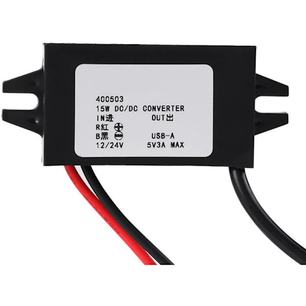1 st DC-DC Buck-adapter 12V/24V till USB 5V 3A Konverter Regulator C
