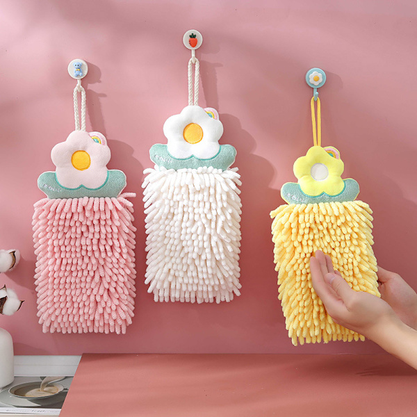 3 stycken hängande handdukar mjuka absorberande mikrofiber korall sammet Wi