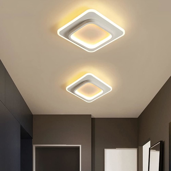White Square Light Fixture Easy Fashion Nordic Style LED Ceiling