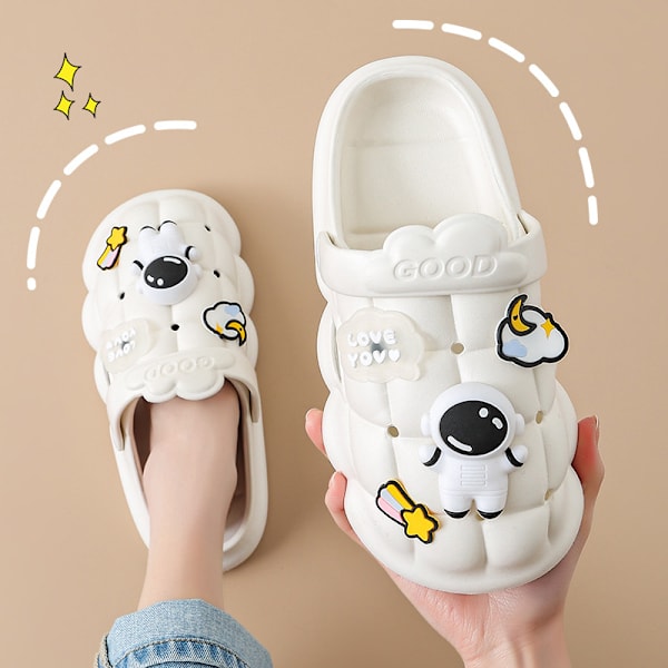 Mjuka sommarslippers halkfria duschslippers för män och kvinnor, 38-39