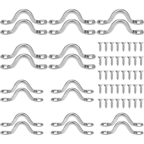 Kajakk dekkspenner 20 stk. Kajakk dekkspenner i rustfritt stål D