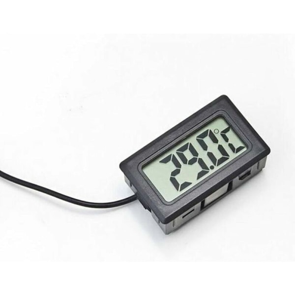 LCD Temperatursensor Kjøleskap Akvarium Temperatur Termometer Digitalt Display Termometer Motstandsdyktig Anti-Interferens Termometer Temperaturområde -50110°C (Svart)