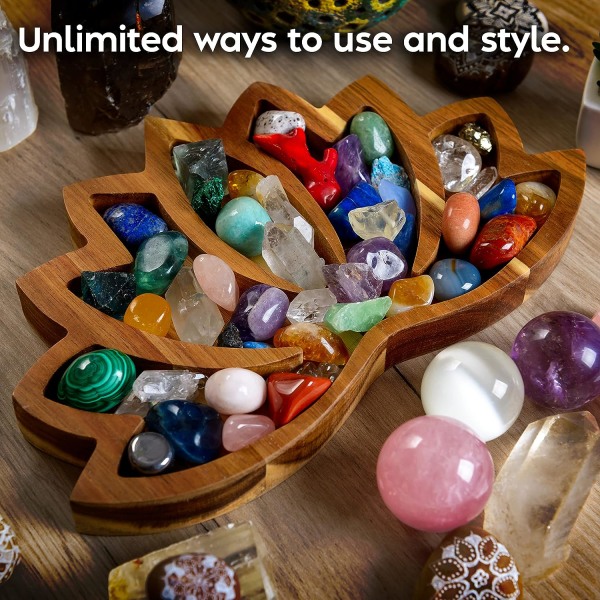 Kristallbricka för stenar - Visa dina kristaller och helande stenar