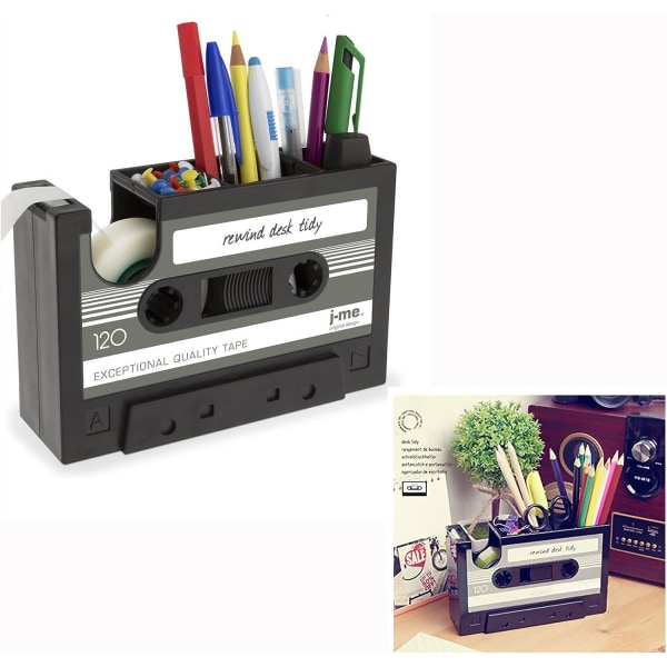 Retro kassettebåndmaskine + Børstepotte - originalt design