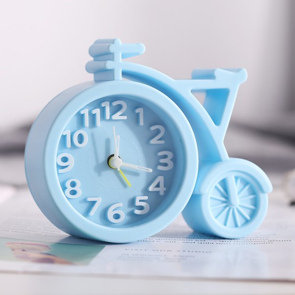 Candy Color Cartoon Bicycle Alarm Clock Children's Creative Stude