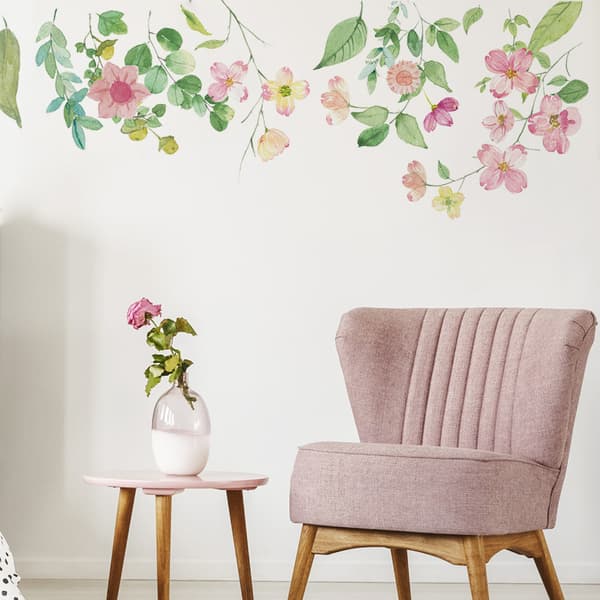 Vackra blommor väggdekal väggdekal väggdekoration för B