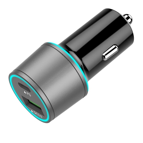 Usb C-billaddare, Dubbel typ-c Pd-billaddare Strömförsörjning & Snabbladdning 3.0 För Iphone 11/11 Pro/11 Pro Max/xs/xr/x/8, Ipad Pro/air/mini