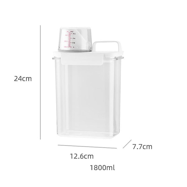 1,8L Tvättpulver Förvaringslåda Plast Hink Med Lock Hem Orga