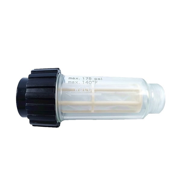 Water filter with filter insert for all pressure washers with G3/