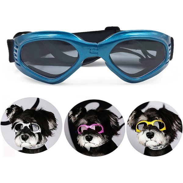 Pet Goggles Hundegoggles Foldbare Pet Goggles Blå=