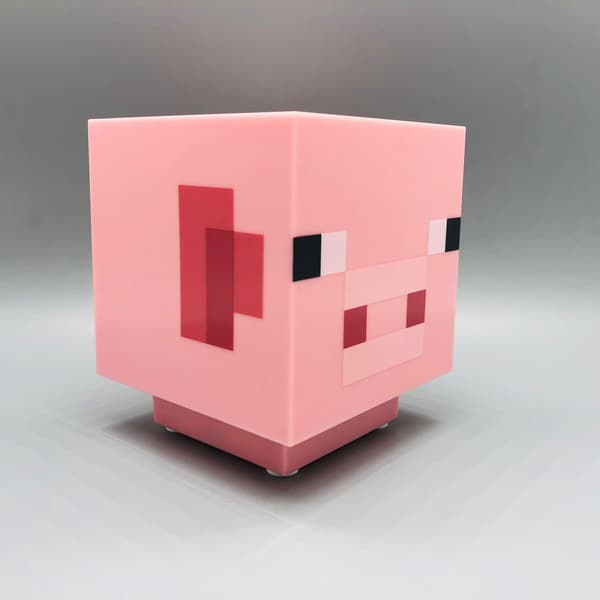 Ny Minecraft Creeper Model Natlampe Spil Atmosfære Lys