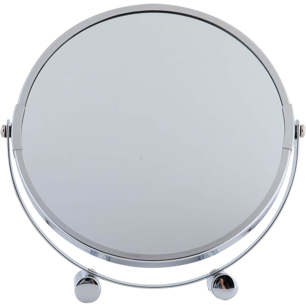 3x Magnifying Cosmetic Mirror, Chrome Tabletop Mirror, 18 x 3.5 x