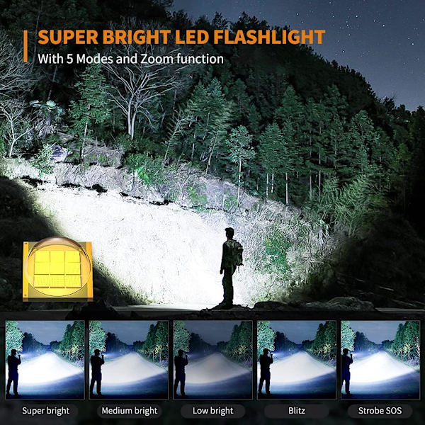 Extremt kraftfull ficklampa extremt ljusstark kraftfull ficklampa med vattenp
