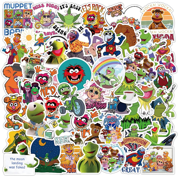 The Muppet Show Stickers Kermit The Frog Stickers 50stk sjove meme dyr S