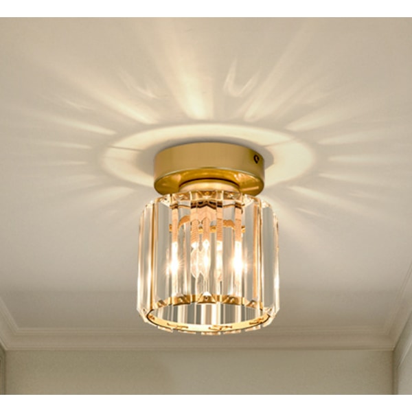 Modern and simple LED crystal ceiling lampshade, light luxury ceiling lamp