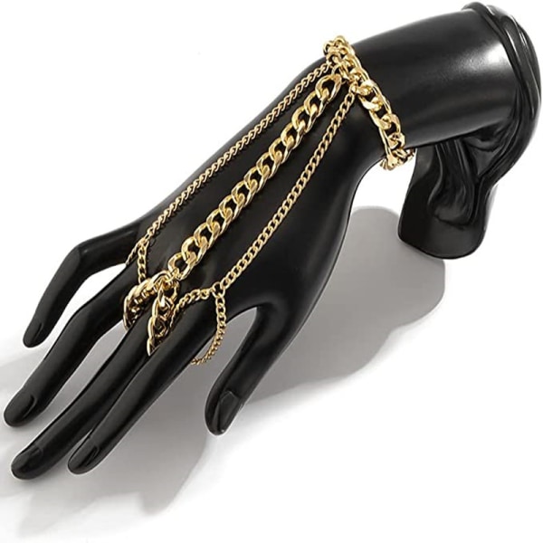 Retro Bohemian Minimalist Finger Chain Bracelets guld