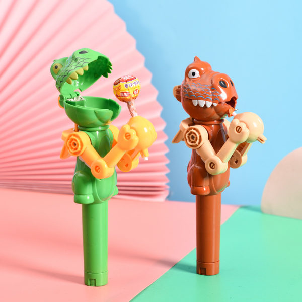2 st gynnsam-konstig dinosaurie Lollipop Robot Creative Tricky C