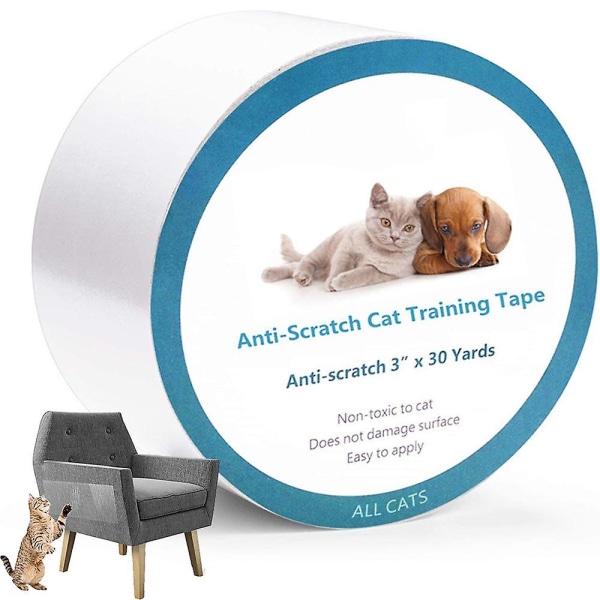 Cat anti-scratch träningstejp, 100 mm*30 Yards, Cat Furniture Pro
