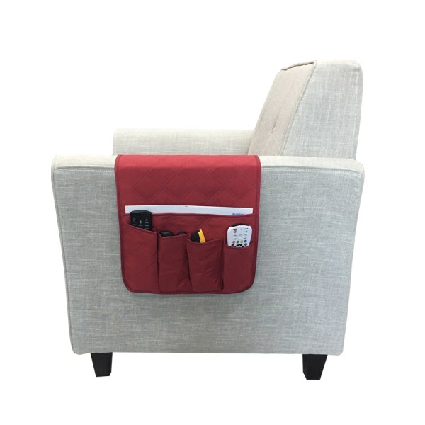 Sohvan käsinojan säilytyspussi 5 taskua säilytyslaukku (punainen)
