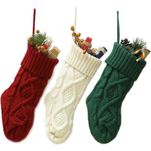 3 st juldekorationer, julstrumpor, julklappspåsar