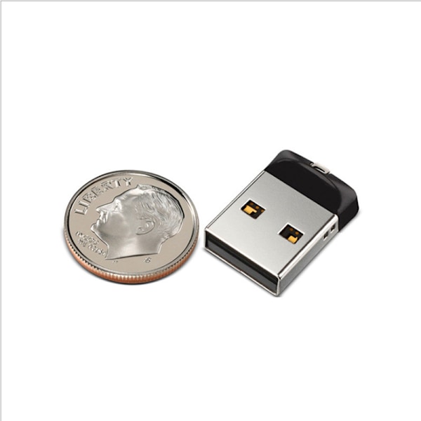 Mini USB-minnepinne for bil, søt, liten og utsøkt USB 2.0-minnepinne (16 GB)