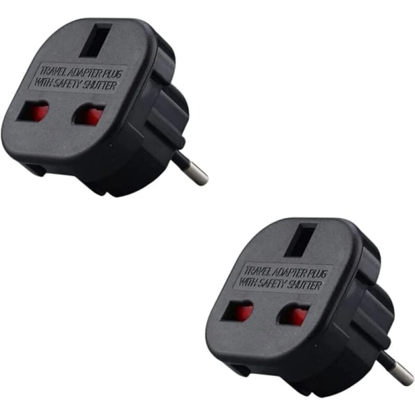 Pack of X2 - English to France Plug Adapter - English French Adap