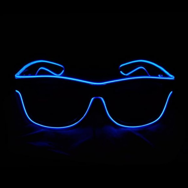 Light Up Wireless EL Glasses Neon Rave Glow Blinkande LED Solglasögon