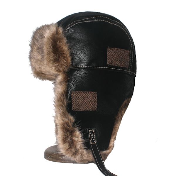 Faux päls vinterhatt vinterjakt hatt vindtät pilot hatt hatt ryttare hatt män och kvinnor