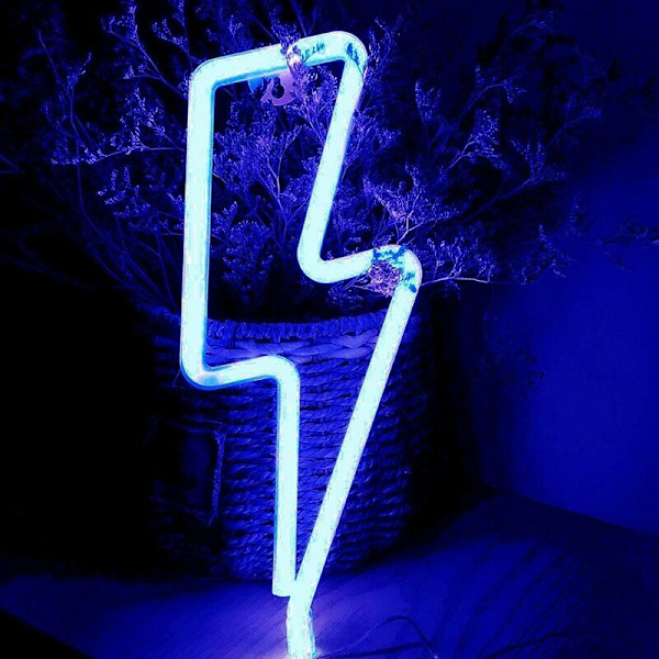 Neonljus Flash Neonljus LED-skylt formad ljus väggdekor för