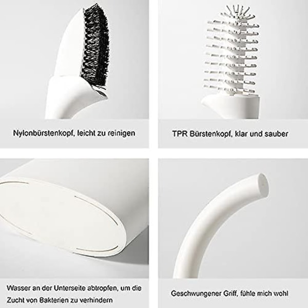 Toalettborste Och Behållare, Toalettborste För Badrum Med Snabb