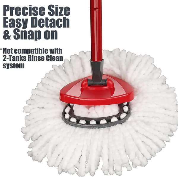 3-pak moppeudskiftningshoved kompatibelt med O Cedar Easywring Spin Mop -microfi