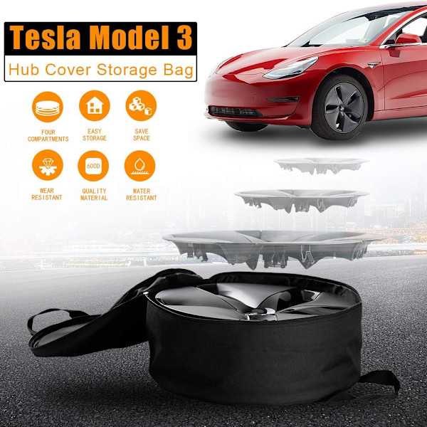 Tesla Model 3 18\" Aero-hjulnavkapsel Modell Y 19\" Gemini-navkapsel förvaringspåse