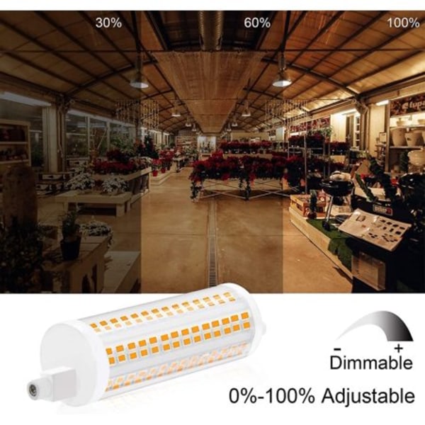 20w 118mm R7s Dimbar LED-pære J118 dagslys 4000k for hjem, stue, balkong, hotell 2 stk