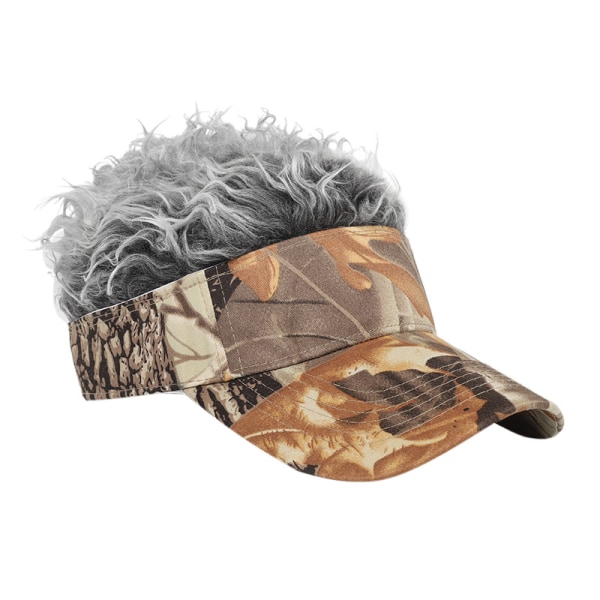 Fashion Diy Frisure Voksen Sjov Baseball Cap Med Falsk Camoufla