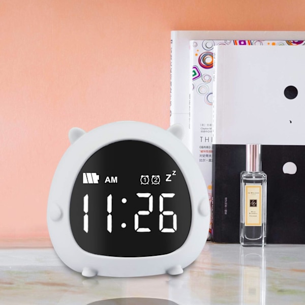 Söt barn digital väckarklocka med nedräkning Snooze 2 larm Röststyrning