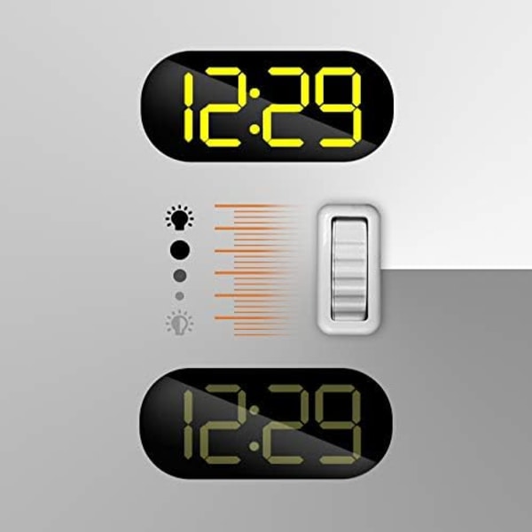 Nätansluten, digital display, enkel att använda digital klocka, sängar