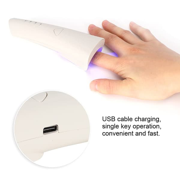 Genopladelig UV-neglelampe trådløs, 3W bærbar mini genopladelig