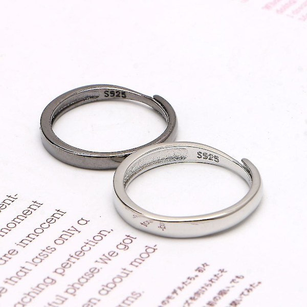 2 st Sol Måne Älskare Par Ringar Matchande Knuckle Ring Justerbar